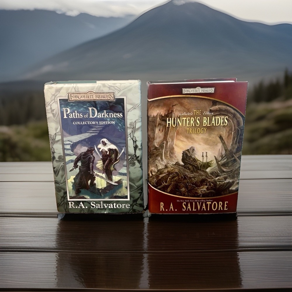 R.A. Salvatore Paths of Darkness & Hunter's Blades HC Omnibus Set 1st/1st VTG